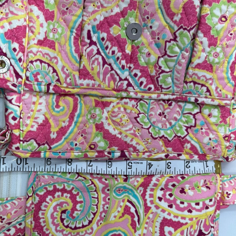 Vera Bradley Flap Over side pocket shoulder bag capri lemon print - Picture 9 of 13